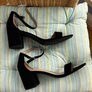 a new day Black Suede Block Heels